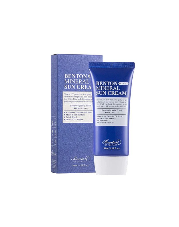 Benton Skin Fit Mineral Sun Cream SPF50+ PA++++ mineralinė apsauga nuo saulės