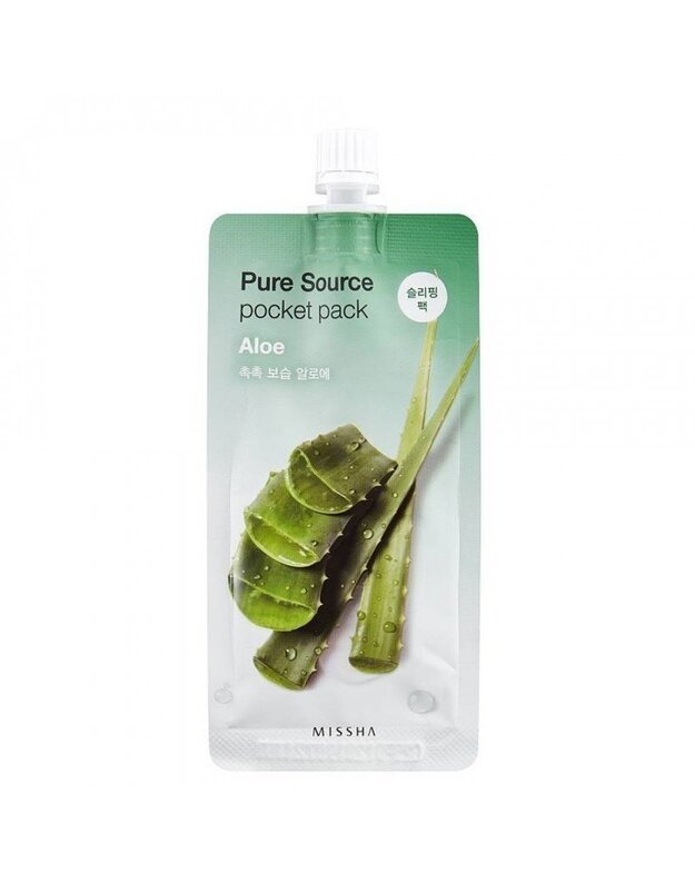 MISSHA Pure Source Pocket Pack Aloe veido kaukė su alavijais