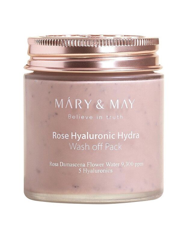 Mary&May Rose Hyaluronic Hydra Wash Off Pack drėkinanti veido kaukė
