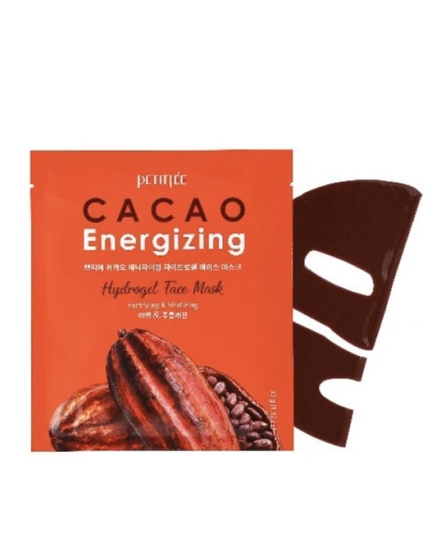 Petitfee Cacao Energizing Hydrogel Face Mask energizuojanti hidrogelio veido kaukė su kakava